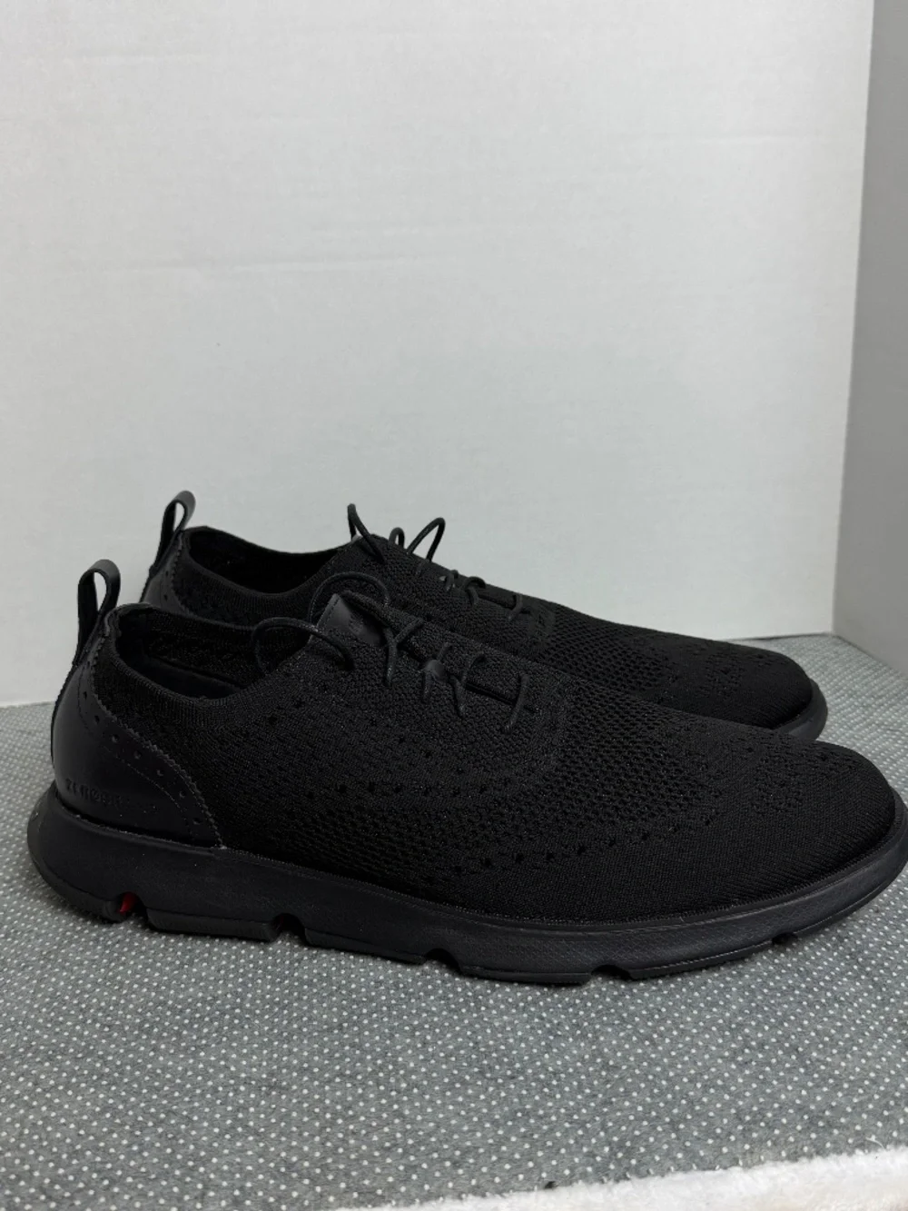 Cole Haan ZERØGRAND Stitchlite Black Knit Sneakers Men's Size 13